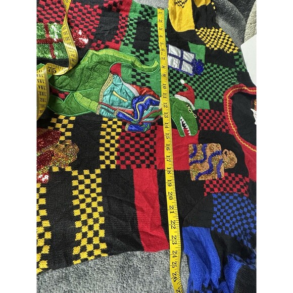 Holiday Time Ugly Christmas Sweater Dinosaur T-Rex Size XL - Picture 6 of 10